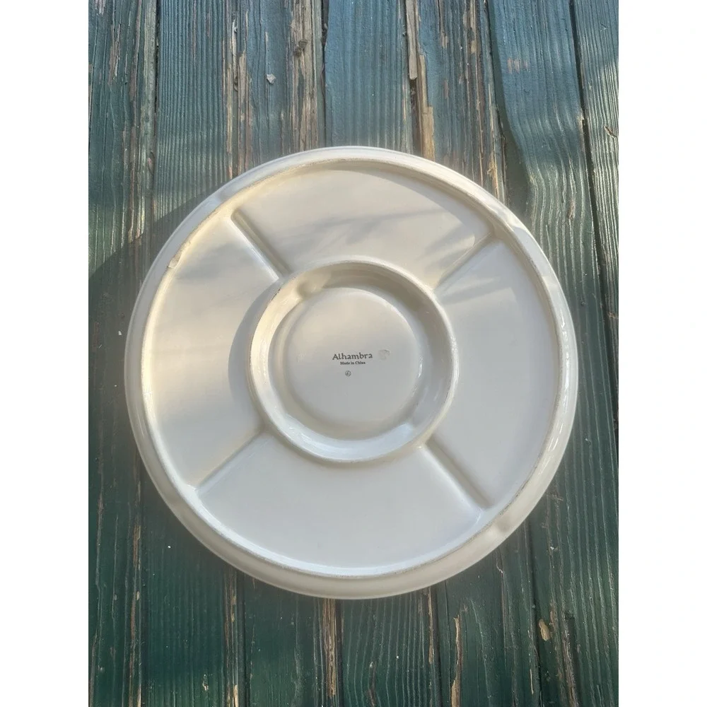 Alhambra Porcelain Vienna Austria Flat Tray Platter Floral‎ Design
